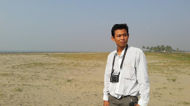 Myat Thu Tun, a former reporter for the media outlet Democratic Voice of Burma, was one of seven people arrested and killed in Rakhine state's Mrauk-U by Myanmar junta forces in early 2024. (RFA)