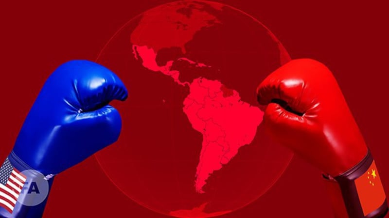 中国大搞疫苗外交 拉美成美中较量新战场（自由亚洲电台制图）